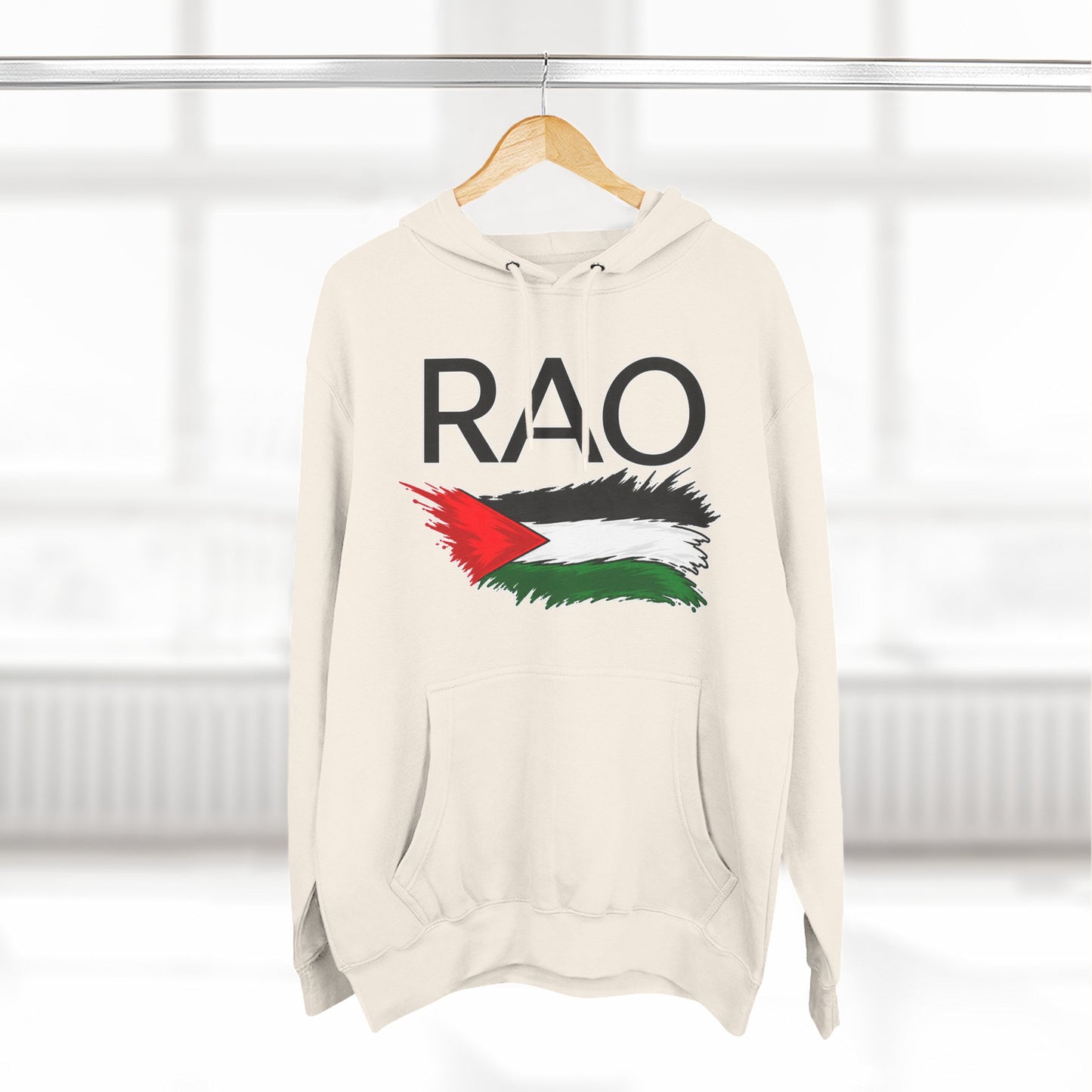 Palestine Flag Hoodie – Brushstroke Palestinian Streetwear | RAO