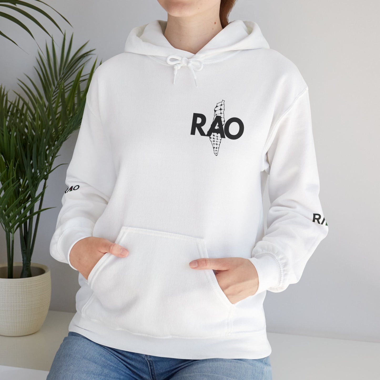RAO Signature Palestine Hoodie | Premium Olive Branch Pullover | Minimalist Unisex Streetwear