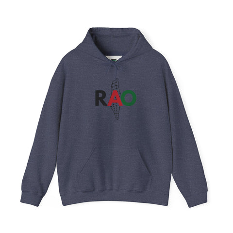 RAO Resistance Against Oppression Unisex Hoodie | Palestinian RAO & Kufya Map Graphic | Cultural Streetwear, Eco-Friendly, Comfortable Hoodie