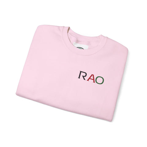 Stylish Unisex Crewneck Sweatshirt with 'RAO' Design, Cozy Casual Wear, Perfect for Everyday, Gifts, Holidays