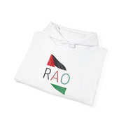 Stylish Unisex Hooded Sweatshirt with RAO Graphic, Cozy Pullover, Casual Gift, Streetwear, Everyday Wear, Unique Design