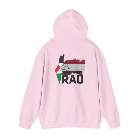RAO Unity Hoodie: Palestine & Yemen Heavy Blend Hooded Sweatshirt