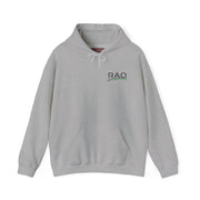 RAO Resistance Against Oppression Unisex Hoodie | Small Left Chest Logo with Palestinian Map & Flag Ribbon | Eco-Friendly Cultural Streetwear