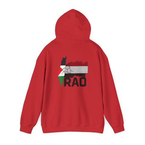 RAO Unity Hoodie: Palestine & Yemen Heavy Blend Hooded Sweatshirt