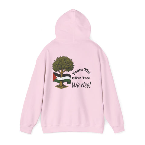 RAO Unisex Hoodie | Resistance Against Oppression Logo with Olive Leaves | Cultural Streetwear, Comfortable Eco-Friendly Fashion