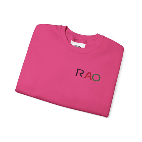 Stylish Unisex Crewneck Sweatshirt with 'RAO' Design, Cozy Casual Wear, Perfect for Everyday, Gifts, Holidays