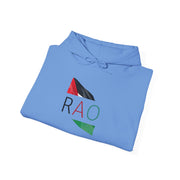 Stylish Unisex Hooded Sweatshirt with RAO Graphic, Cozy Pullover, Casual Gift, Streetwear, Everyday Wear, Unique Design