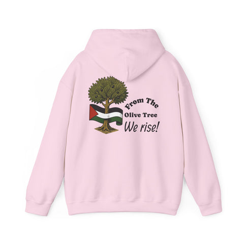 RAO Unisex Hoodie | Resistance Against Oppression Logo with Olive Leaves | Cultural Streetwear, Comfortable Eco-Friendly Fashion