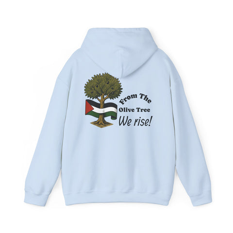 RAO Unisex Hoodie | Resistance Against Oppression Logo with Olive Leaves | Cultural Streetwear, Comfortable Eco-Friendly Fashion