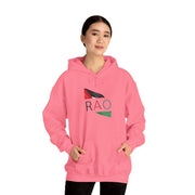 Stylish Unisex Hooded Sweatshirt with RAO Graphic, Cozy Pullover, Casual Gift, Streetwear, Everyday Wear, Unique Design