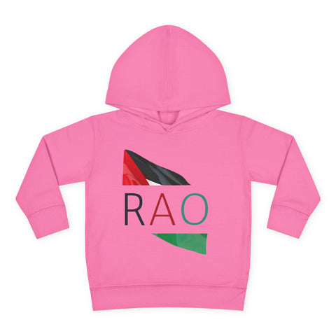 Toddler Fleece Hoodie with RAO Design, Cozy Kids Hoodie, Cute Pullover Sweatshirt, Birthday Gift for Toddlers, Fun Wear for Playtime