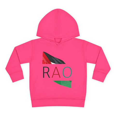Toddler Fleece Hoodie with RAO Design, Cozy Kids Hoodie, Cute Pullover Sweatshirt, Birthday Gift for Toddlers, Fun Wear for Playtime