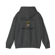 RAO Unisex Hoodie | Resistance Against Oppression Logo with Olive Leaves | Cultural Streetwear, Comfortable Eco-Friendly Fashion