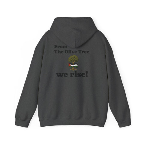 RAO Unisex Hoodie | Resistance Against Oppression Logo with Olive Leaves | Cultural Streetwear, Comfortable Eco-Friendly Fashion