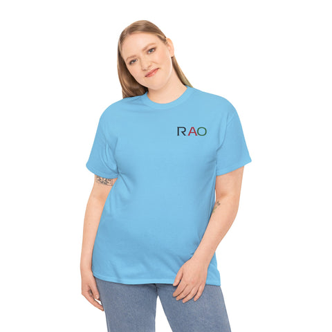 Unisex Cotton Tee - Minimalist RAO Design, Casual Wear, Gift for Him/Her, Birthday, Everyday Fashion, Graphic Tee