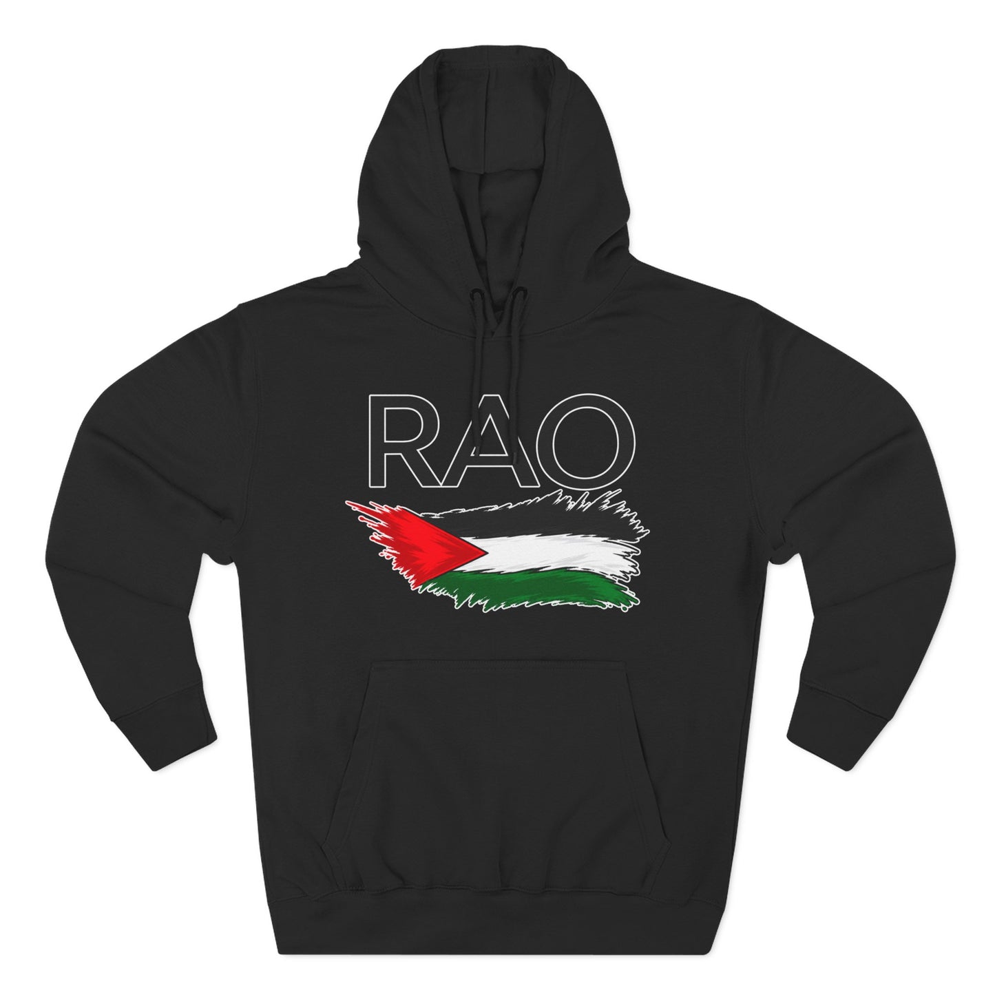 Palestine Flag Hoodie – Brushstroke Palestinian Streetwear | RAO