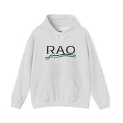 RAO Resistance Against Oppression Unisex Hoodie | Black RAO Letters with Palestinian Map & Flag Ribbon | Cultural Streetwear, Eco-Friendly Hoodie