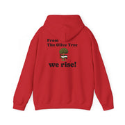RAO Unisex Hoodie | Resistance Against Oppression Logo with Olive Leaves | Cultural Streetwear, Comfortable Eco-Friendly Fashion
