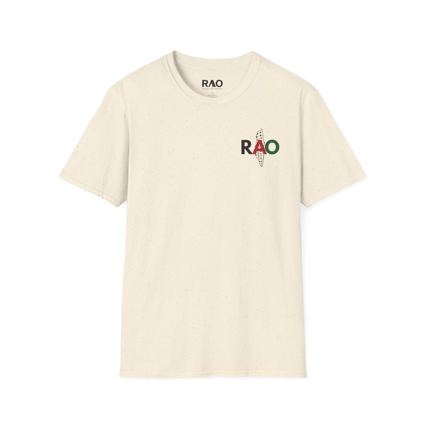Palestine Map T-Shirt | Palestine Flag RAO Logo Tee
