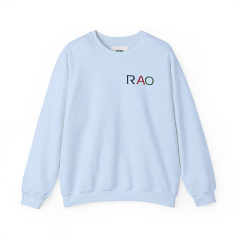 Stylish Unisex Crewneck Sweatshirt with 'RAO' Design, Cozy Casual Wear, Perfect for Everyday, Gifts, Holidays