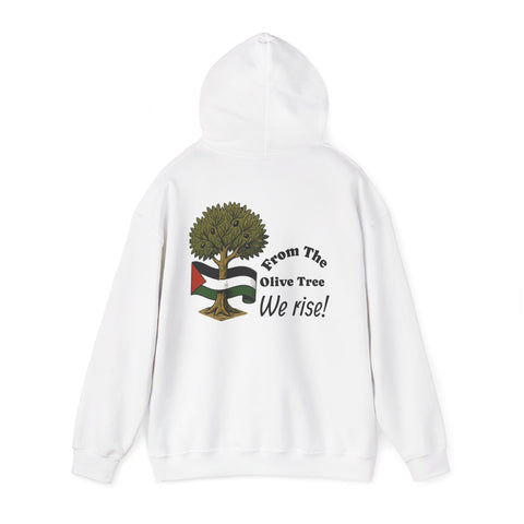 RAO Unisex Hoodie | Resistance Against Oppression Logo with Olive Leaves | Cultural Streetwear, Comfortable Eco-Friendly Fashion