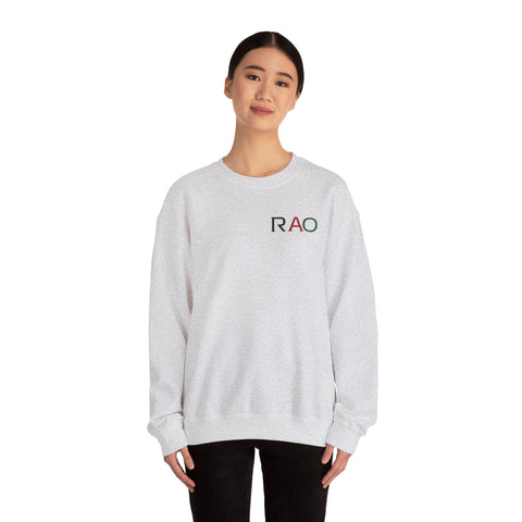 Stylish Unisex Crewneck Sweatshirt with 'RAO' Design, Cozy Casual Wear, Perfect for Everyday, Gifts, Holidays