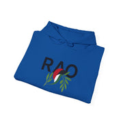 RAO Unisex Hoodie | Resistance Against Oppression Logo with Olive Leaves | Cultural Streetwear, Comfortable Eco-Friendly Fashion