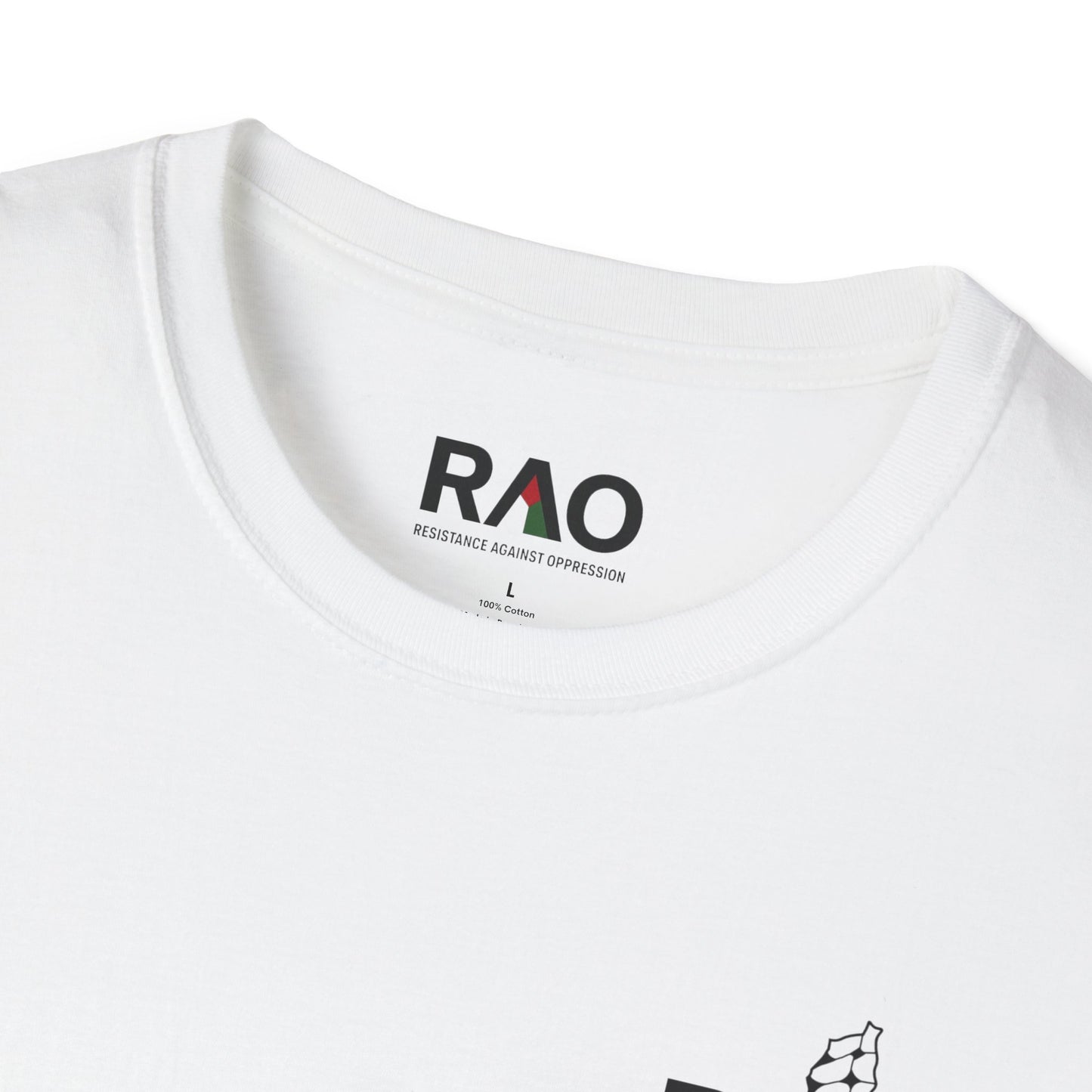 Palestine Map T-Shirt | Palestine Flag RAO Logo Tee