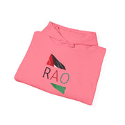 Stylish Unisex Hooded Sweatshirt with RAO Graphic, Cozy Pullover, Casual Gift, Streetwear, Everyday Wear, Unique Design