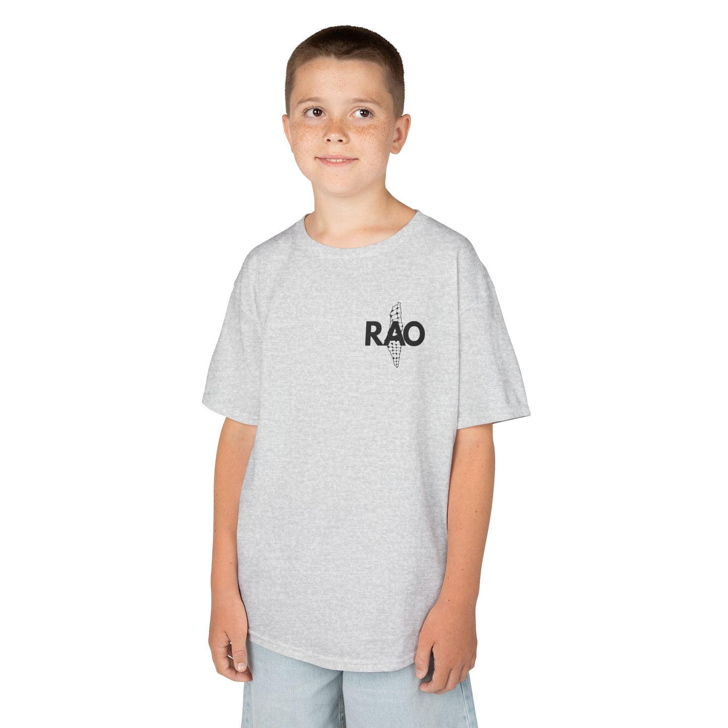 Kids T‑Shirt — 'RAO' Palestine Map Cone Logo Tee