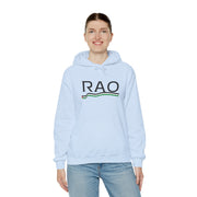 RAO Resistance Against Oppression Unisex Hoodie | Black RAO Letters with Palestinian Map & Flag Ribbon | Cultural Streetwear, Eco-Friendly Hoodie