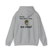 RAO Unisex Hoodie | Resistance Against Oppression Logo with Olive Leaves | Cultural Streetwear, Comfortable Eco-Friendly Fashion