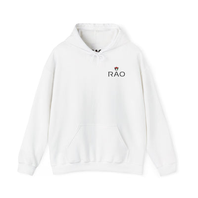RAO Resistance Against Oppression Unisex Hoodie | Small Left Chest Logo with Palestinian Shield Flag & Map Design | Eco-Friendly Cultural Streetwear