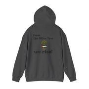RAO Unisex Hoodie | Resistance Against Oppression Logo with Olive Leaves | Cultural Streetwear, Comfortable Eco-Friendly Fashion