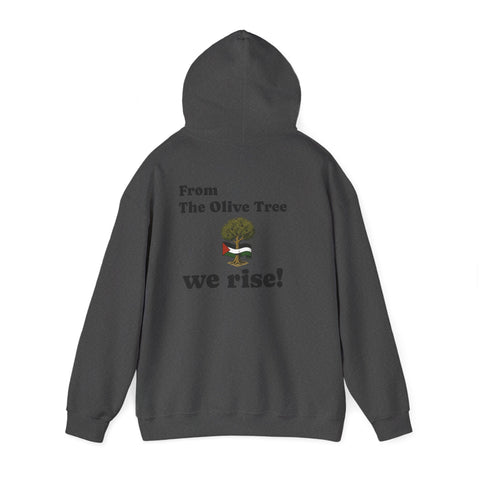 RAO Unisex Hoodie | Resistance Against Oppression Logo with Olive Leaves | Cultural Streetwear, Comfortable Eco-Friendly Fashion