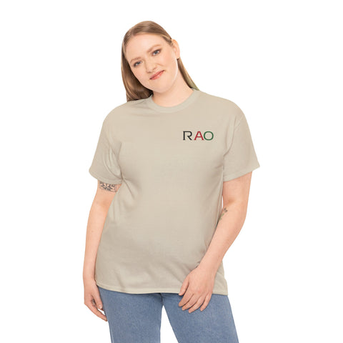 Unisex Cotton Tee - Minimalist RAO Design, Casual Wear, Gift for Him/Her, Birthday, Everyday Fashion, Graphic Tee
