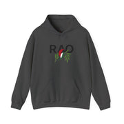 RAO Unisex Hoodie | Resistance Against Oppression Logo with Olive Leaves | Cultural Streetwear, Comfortable Eco-Friendly Fashion