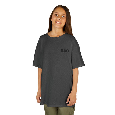 Kids Graphic Tee with RAO Design, Unisex Cotton Shirt, Gift for Boys and Girls, Birthday Outfit, Casual Wear, Summer Tee