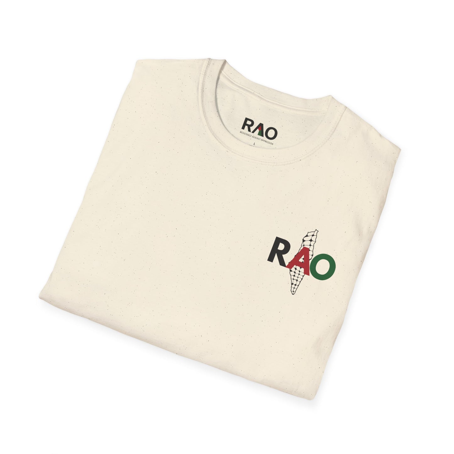 Palestine Map T-Shirt | Palestine Flag RAO Logo Tee