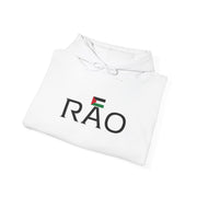 RAO Resistance Against Oppression Unisex Hoodie | Center Chest Design with Horizontal Palestinian Flag & RAO Letters | Bold Streetwear Statement
