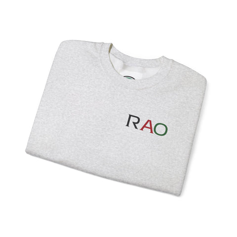 Stylish Unisex Crewneck Sweatshirt with 'RAO' Design, Cozy Casual Wear, Perfect for Everyday, Gifts, Holidays