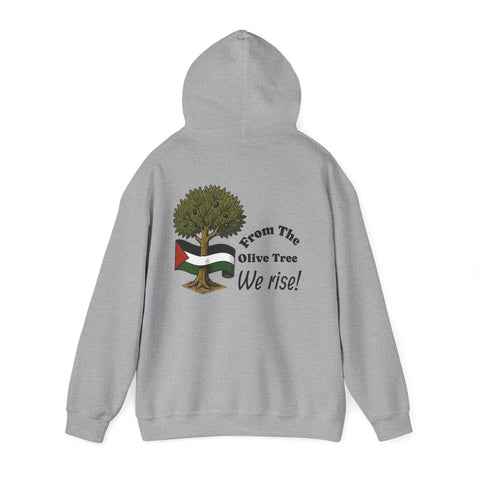 RAO Unisex Hoodie | Resistance Against Oppression Logo with Olive Leaves | Cultural Streetwear, Comfortable Eco-Friendly Fashion