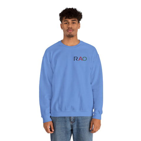 Stylish Unisex Crewneck Sweatshirt with 'RAO' Design, Cozy Casual Wear, Perfect for Everyday, Gifts, Holidays