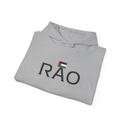 RAO Resistance Against Oppression Unisex Hoodie | Center Chest Design with Horizontal Palestinian Flag & RAO Letters | Bold Streetwear Statement