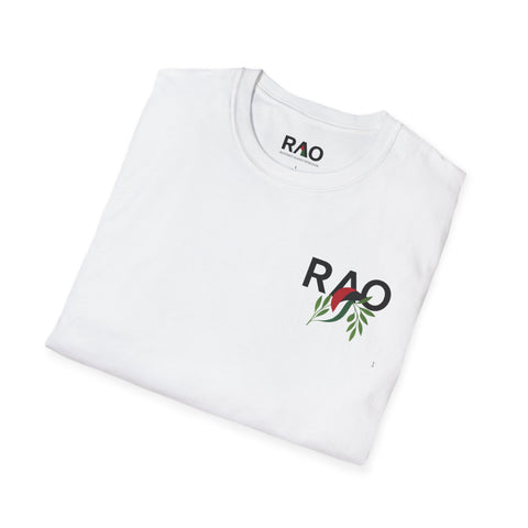 Stylish Unisex Softstyle T-Shirt, Floral RAO Print Tee, Casual Wear, Gift for Him/Her, Summer Fashion, Everyday Comfort