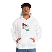 Stylish Unisex Hooded Sweatshirt with RAO Graphic, Cozy Pullover, Casual Gift, Streetwear, Everyday Wear, Unique Design