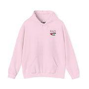 RAO Resistance Against Oppression Unisex Hoodie | Small Logo with Palestinian Flag | Cultural Streetwear, Eco-Friendly & Comfortable Hoodie