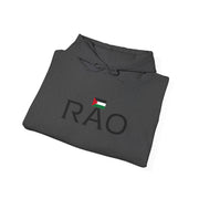 RAO Resistance Against Oppression Unisex Hoodie | Center Chest Design with Horizontal Palestinian Flag & RAO Letters | Bold Streetwear Statement