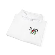 RAO Unisex Hoodie | Small Logo with Olive Leaves in Palestinian Flag Colors | Cultural Streetwear, Comfortable Eco-Friendly Hoodie
