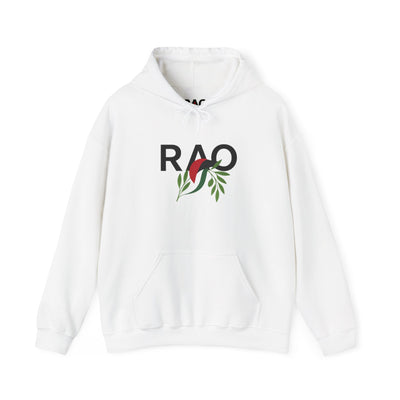 RAO Unisex Hoodie | Resistance Against Oppression Logo with Olive Leaves | Cultural Streetwear, Comfortable Eco-Friendly Fashion